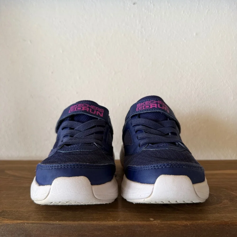 Skechers GOrun Elevate Sporty Spectacular Navy Hook & Loop Sneakers Kids 13.5